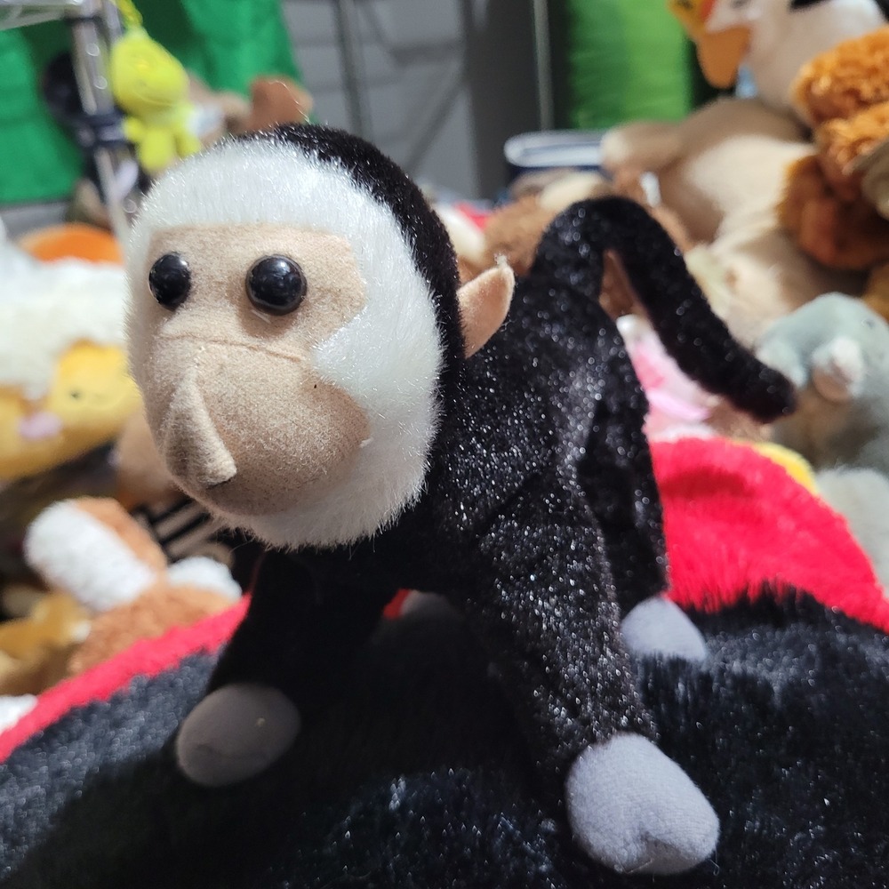 Proud Toy Fty Zhuhai Shimmering Black White Monkey Plush Glitter Stuffed Animal